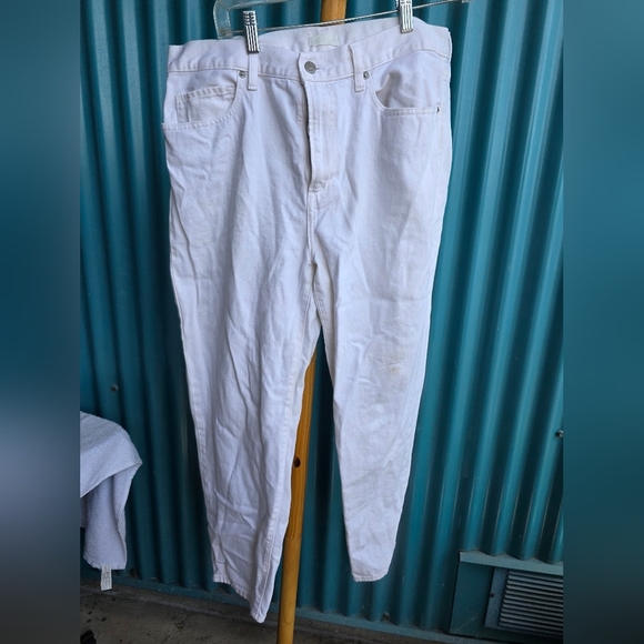 Uniqlo White Cotton Blend Jeans - Picture 14 of 15